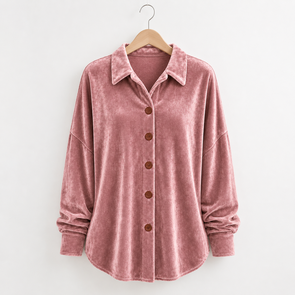 Suzie | Velvet Button-Front Shirt