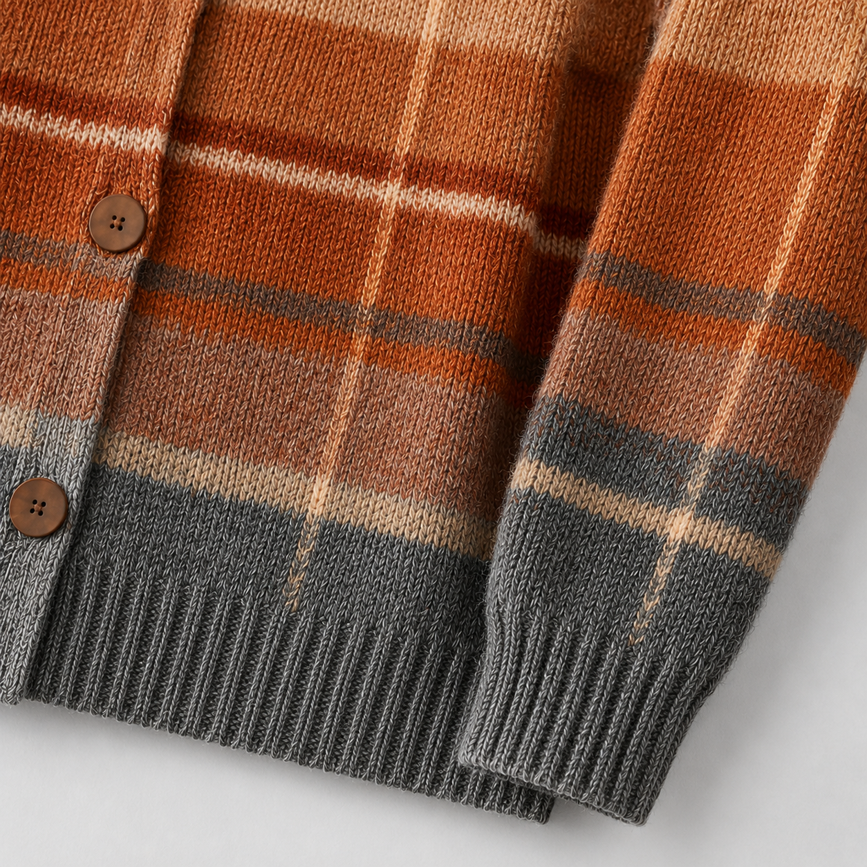 Elana | Ombre Plaid Knit Cardigan