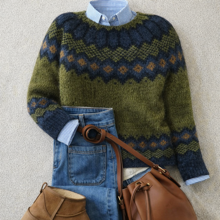 Jade | Nordic Heritage Knit Sweater