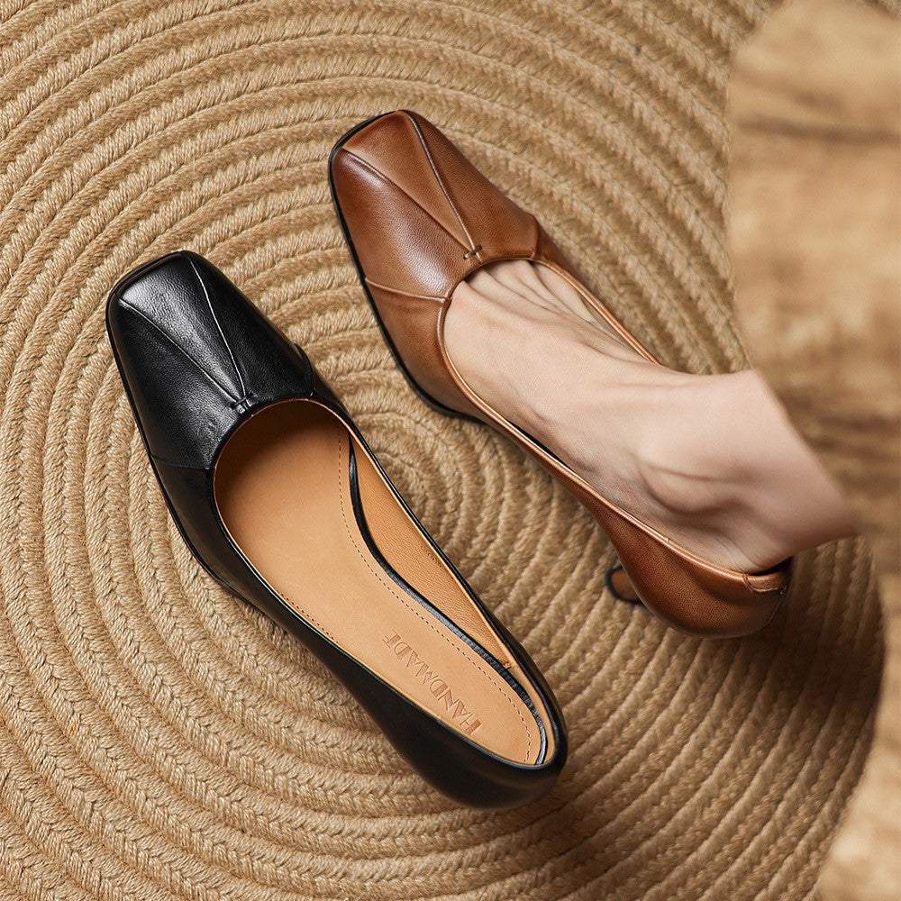 Marisol | Leather Square-Toe Pumps