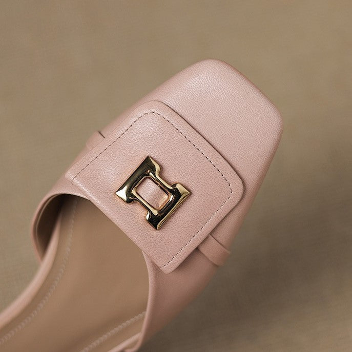Elvane | Buckle Leather Mary-Janes
