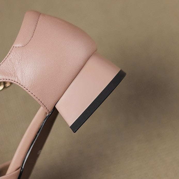 Elvane | Buckle Leather Mary-Janes