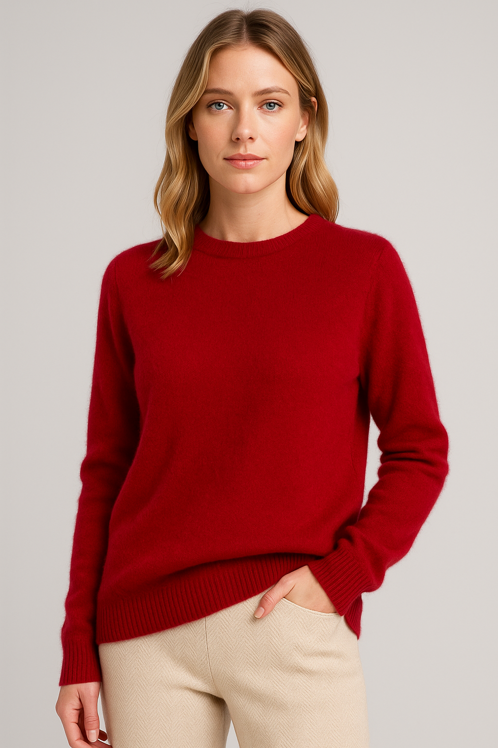 Freja | Classic Crewneck Cashmere Sweater