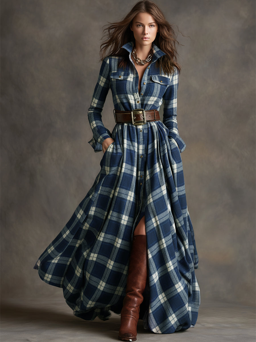 Beatrix | Classic Plaid Shirt Dress