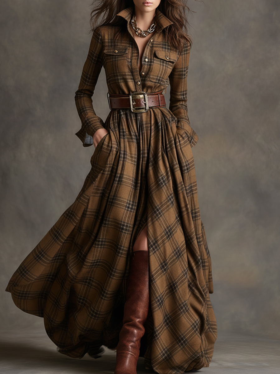Beatrix | Classic Plaid Shirt Dress
