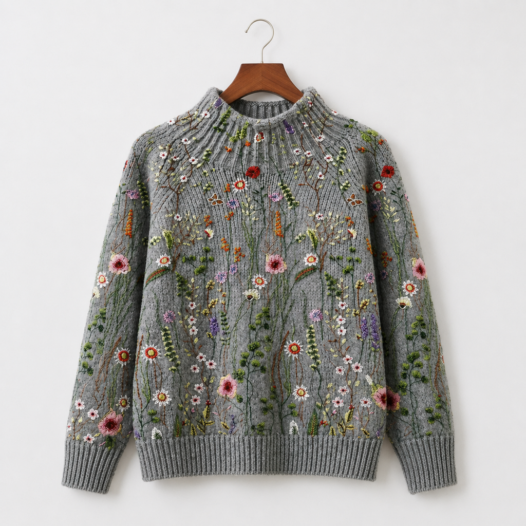 Raiza | Floral Knit Sweater