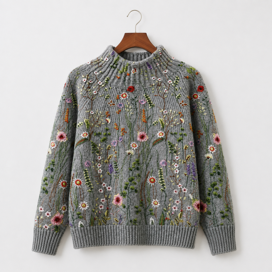 Raiza | Floral Knit Sweater
