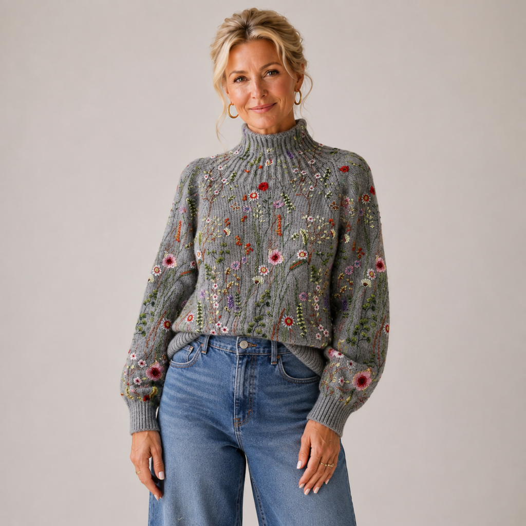 Raiza | Floral Knit Sweater