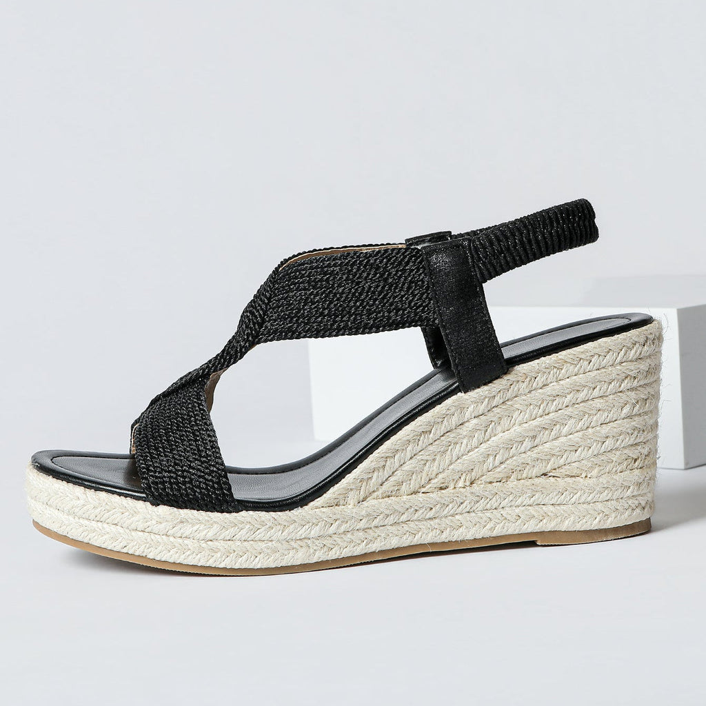 Amy | Wedge Sandals with Artisanal Braiding