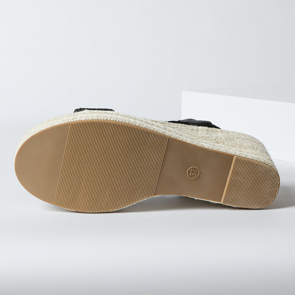 Amy | Wedge Sandals with Artisanal Braiding