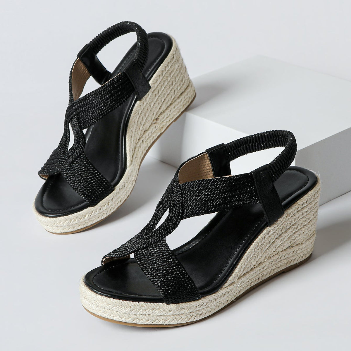 Amy | Wedge Sandals with Artisanal Braiding
