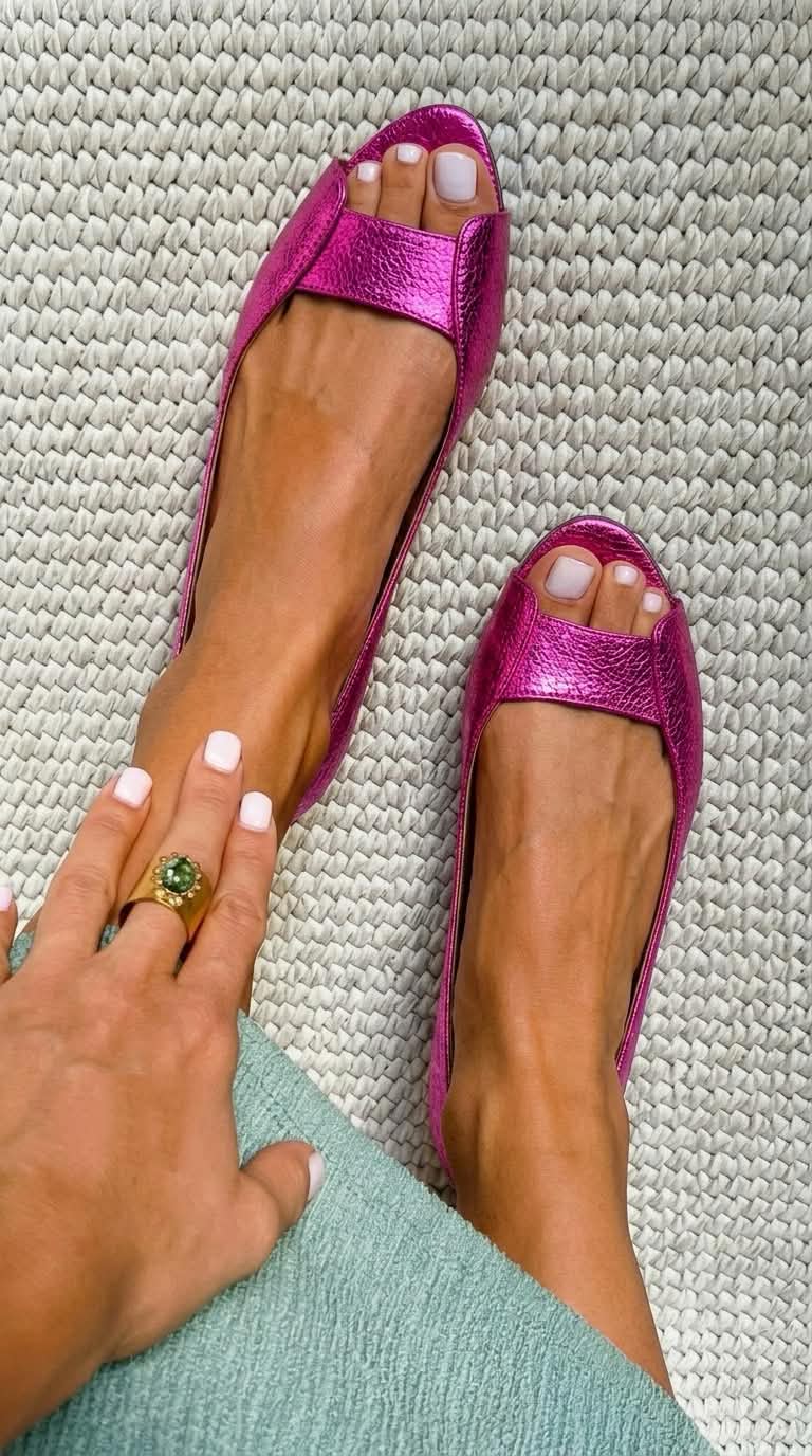 Miranda | Metallic Structured Ballerinas