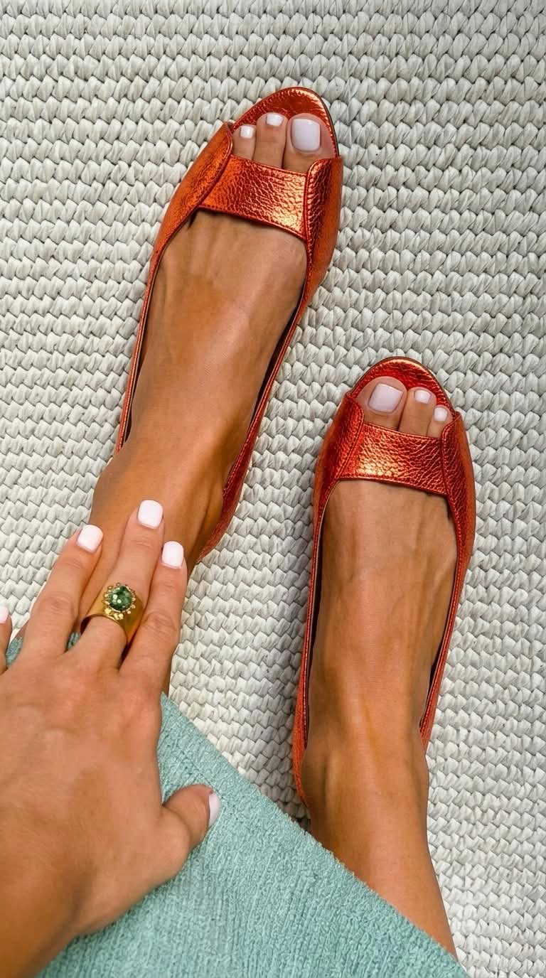 Miranda | Metallic Structured Ballerinas