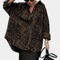 Leslie | Vintage Leopard Print Blouse