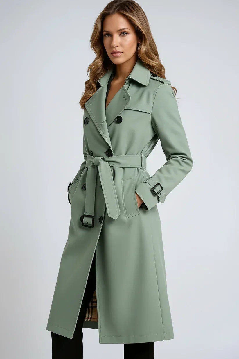 Naomi | Double Breasted Long Trench Coat