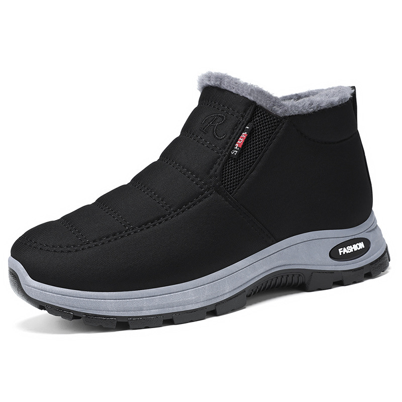 Jianna - Quilted Waterproof Slip-On Ankle Boots Black