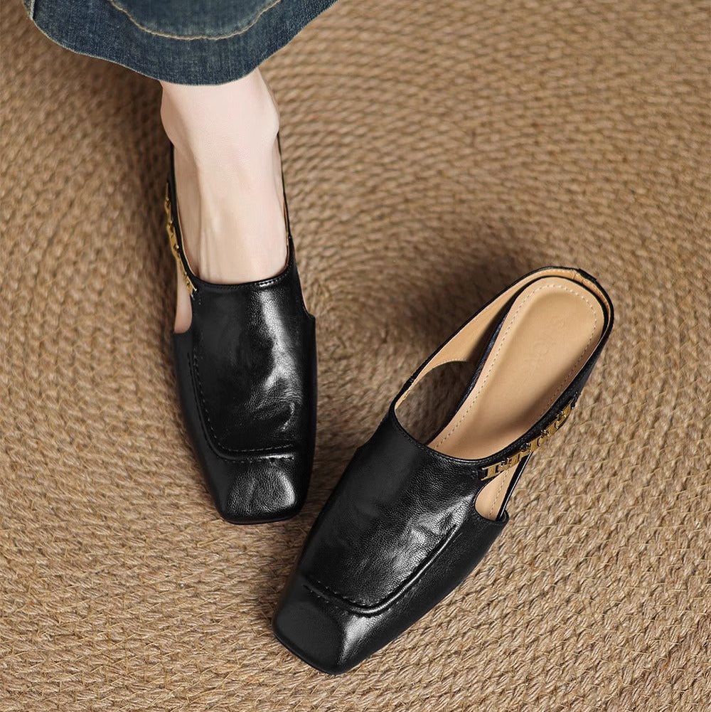 Avella | Leather Mules