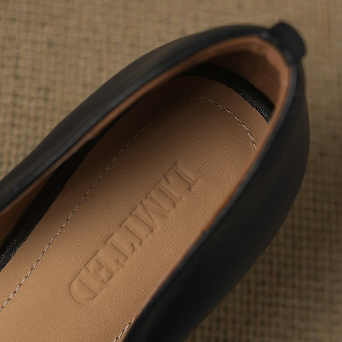 Calenne | Leather Kitten Heels