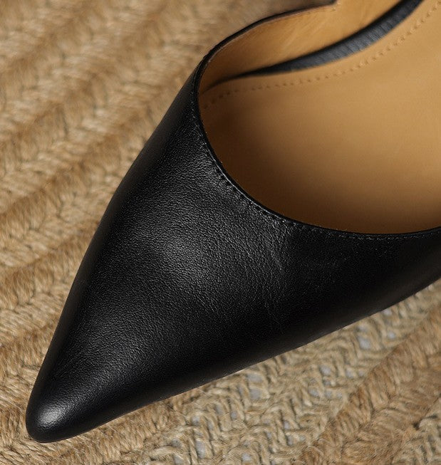 Ceyra | Leather Kitten Heels
