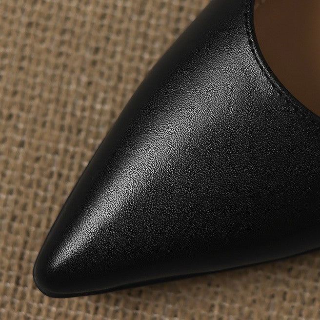 Calenne | Leather Kitten Heels