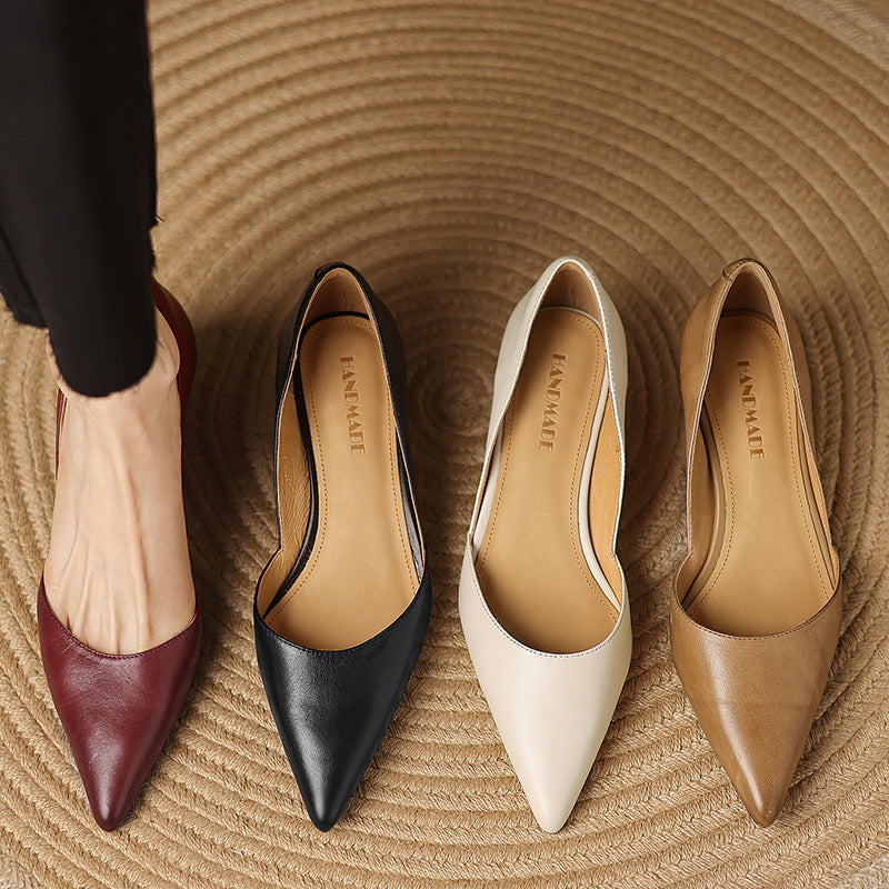 Ceyra | Leather Kitten Heels