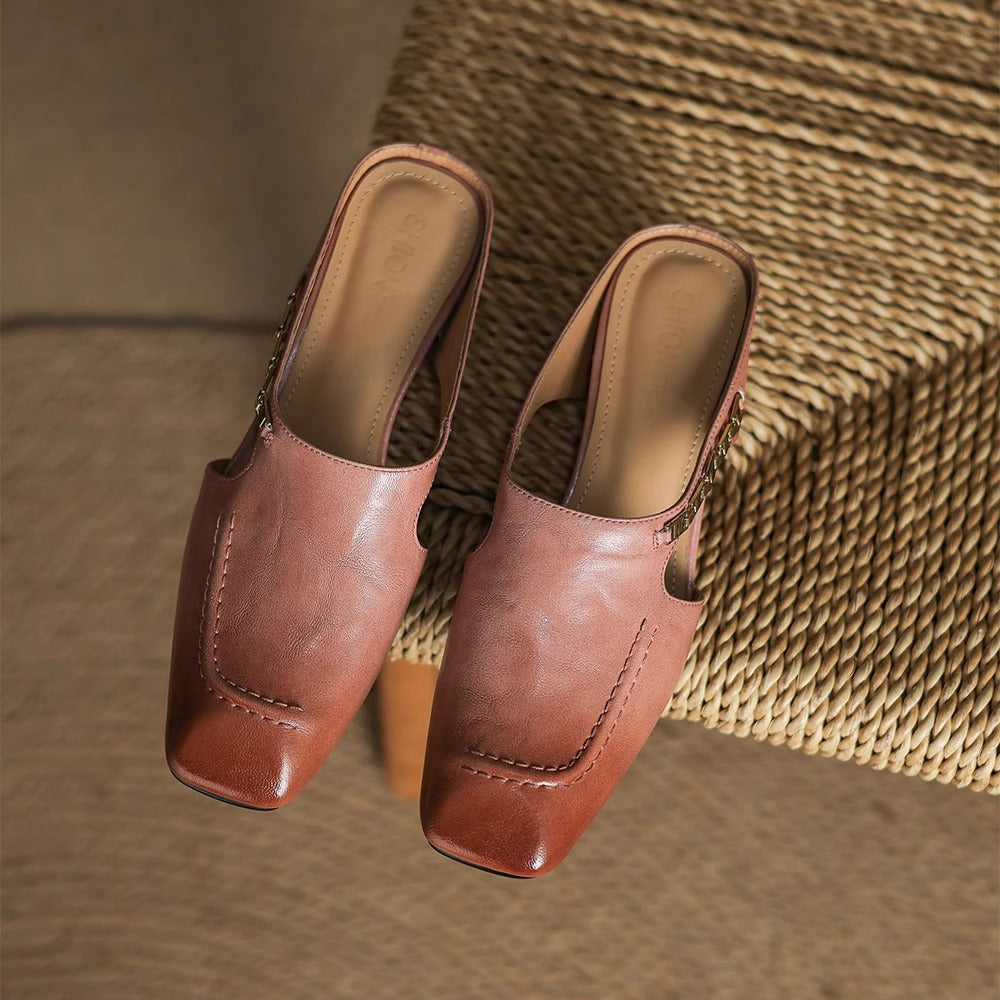Avella | Leather Mules