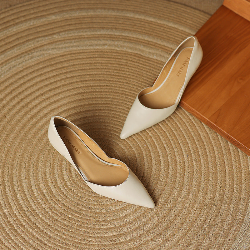 Ceyra | Leather Kitten Heels
