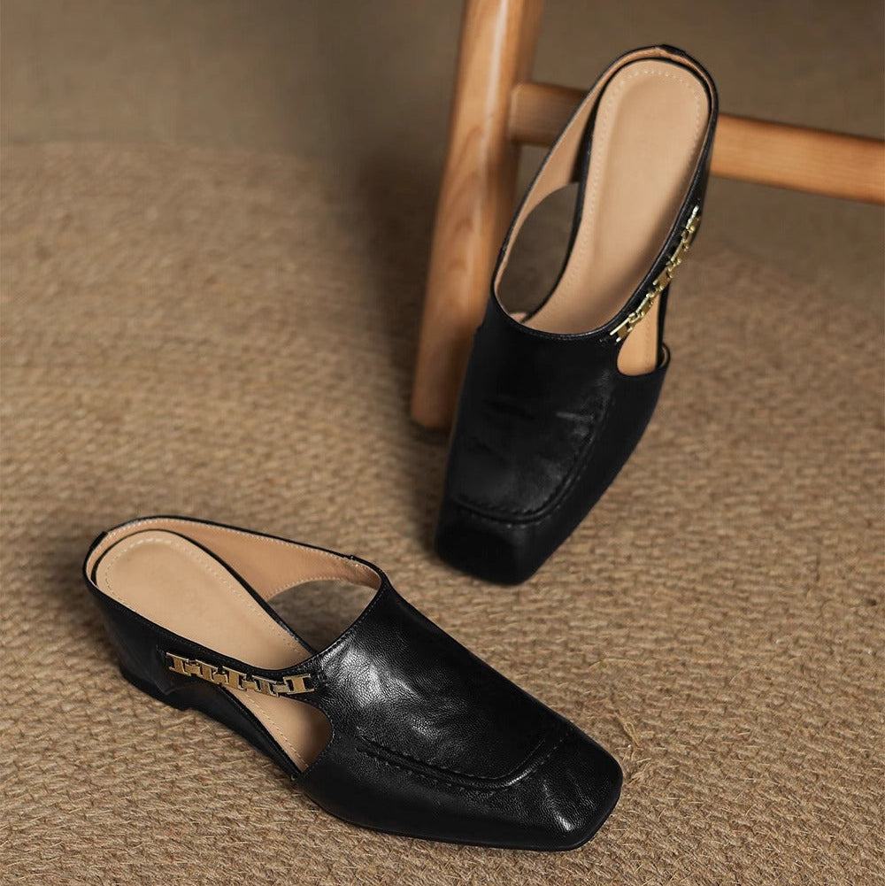 Avella | Leather Mules