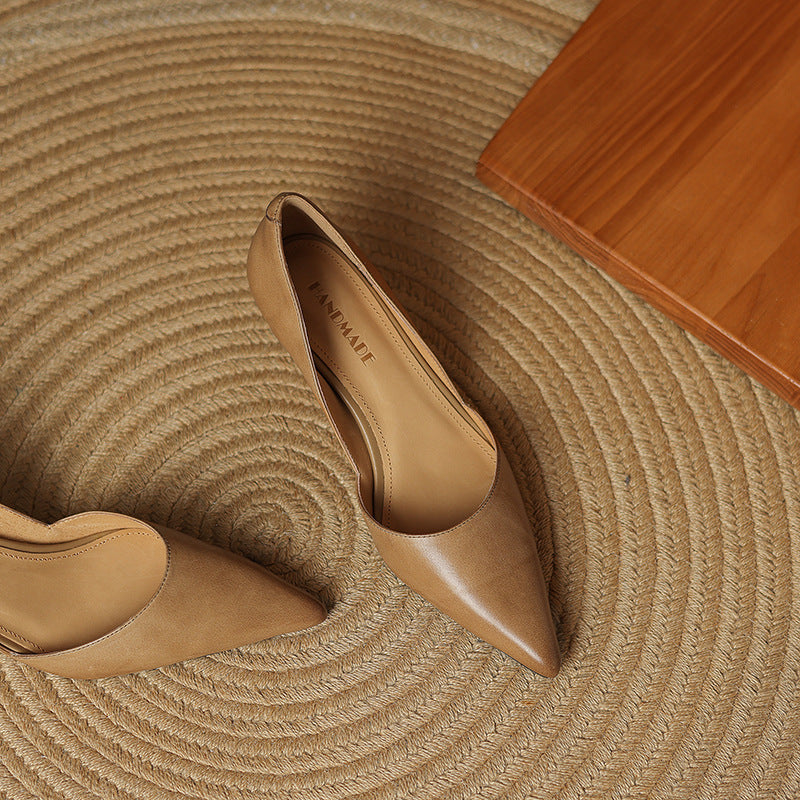 Ceyra | Leather Kitten Heels