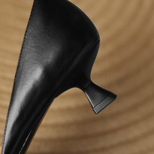 Ceyra | Leather Kitten Heels