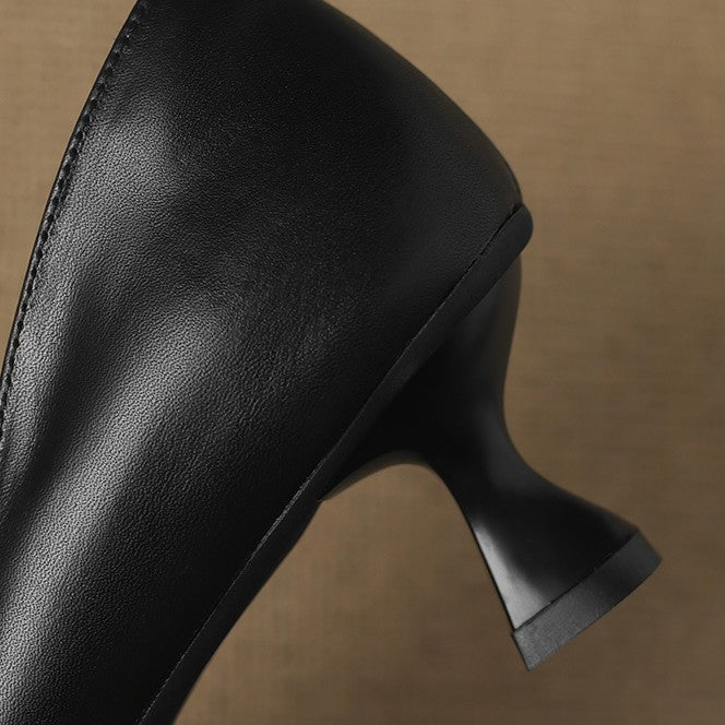 Calenne | Leather Kitten Heels