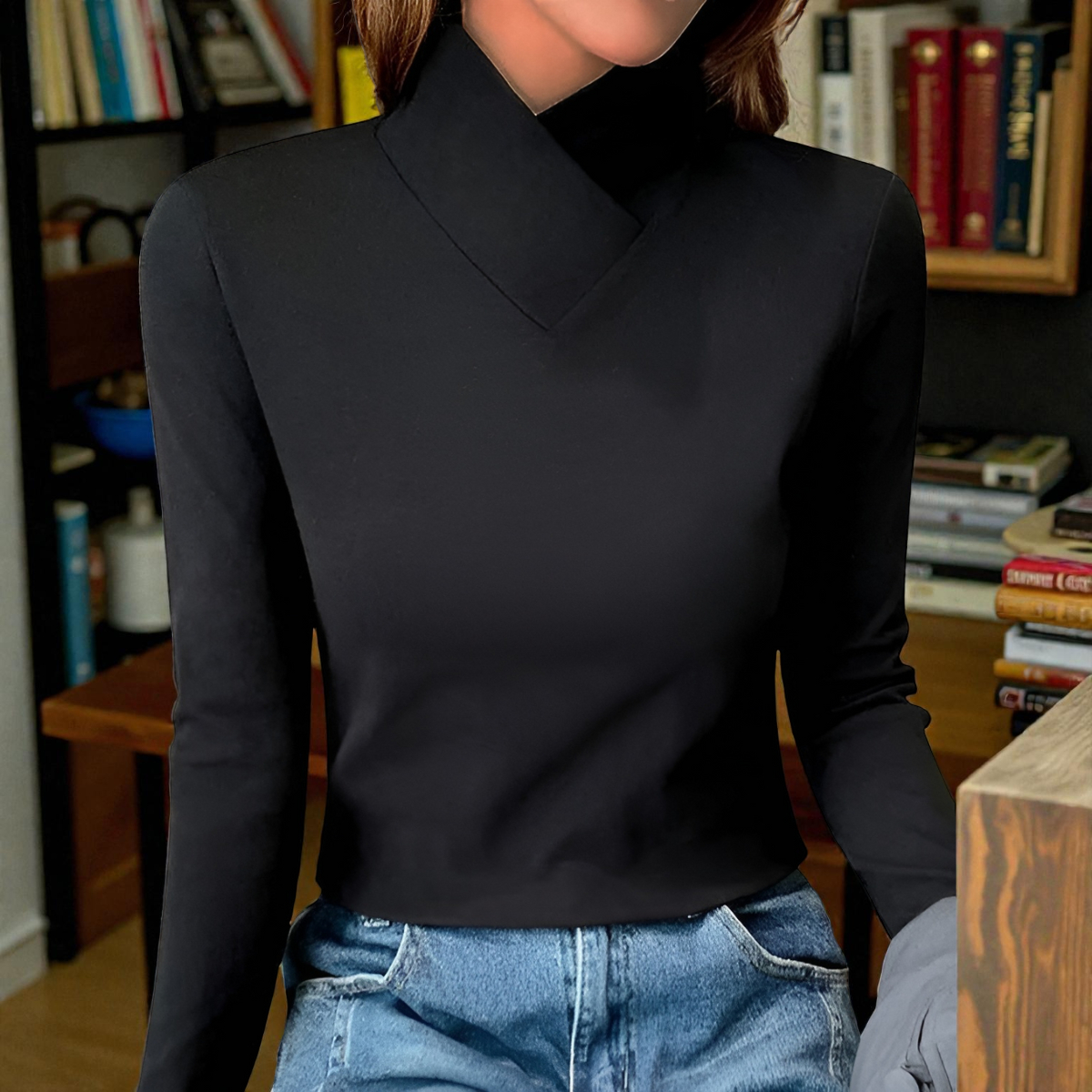Winnie | Elegant High-Neck Sweater