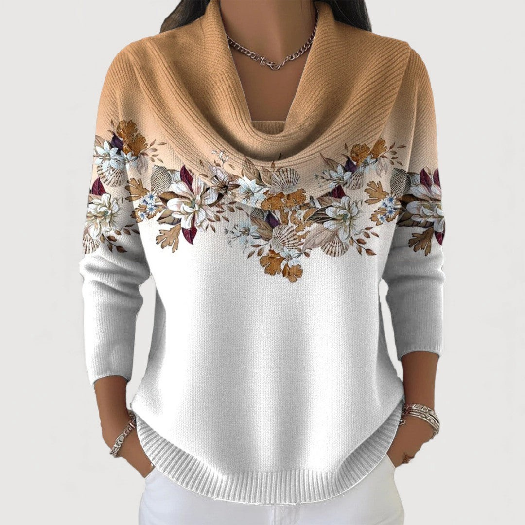 Nyra | Floral Soft Collared Sweater