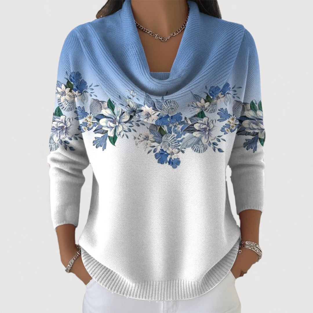 Nyra | Floral Soft Collared Sweater