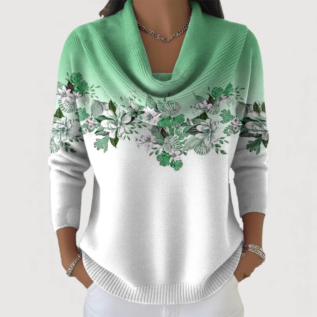 Nyra | Floral Soft Collared Sweater