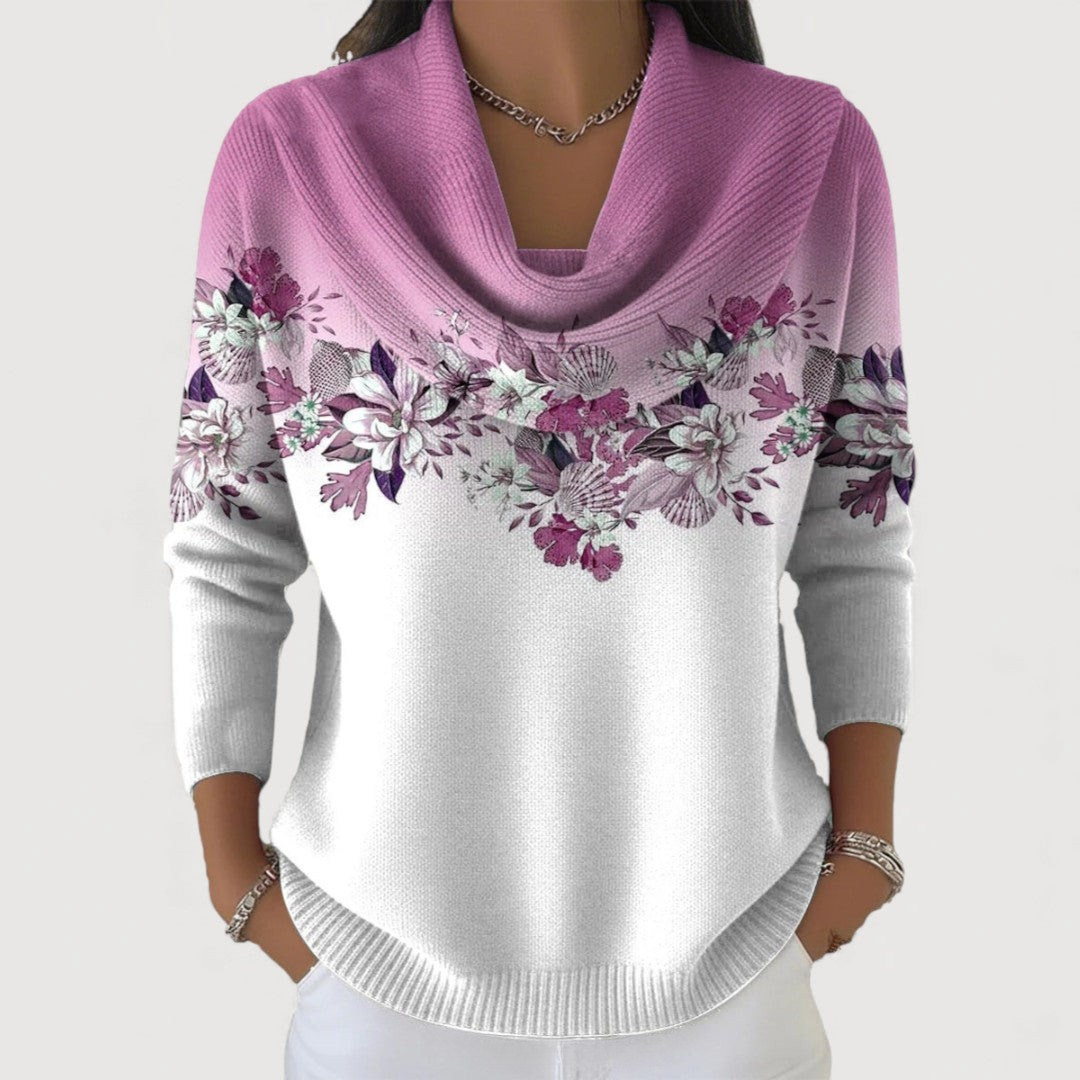 Nyra | Floral Soft Collared Sweater