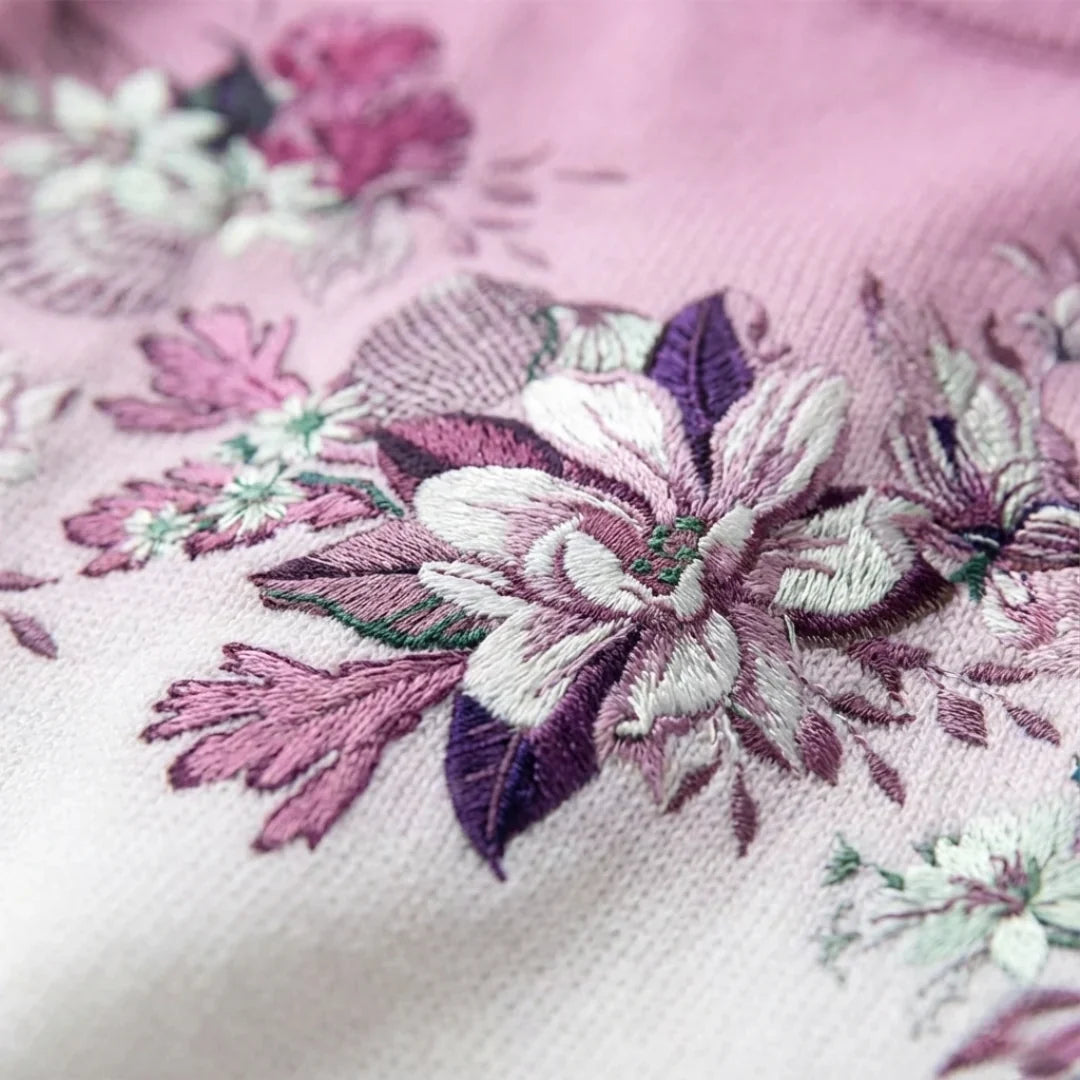 Alba | Floral Jersey with Turtleneck