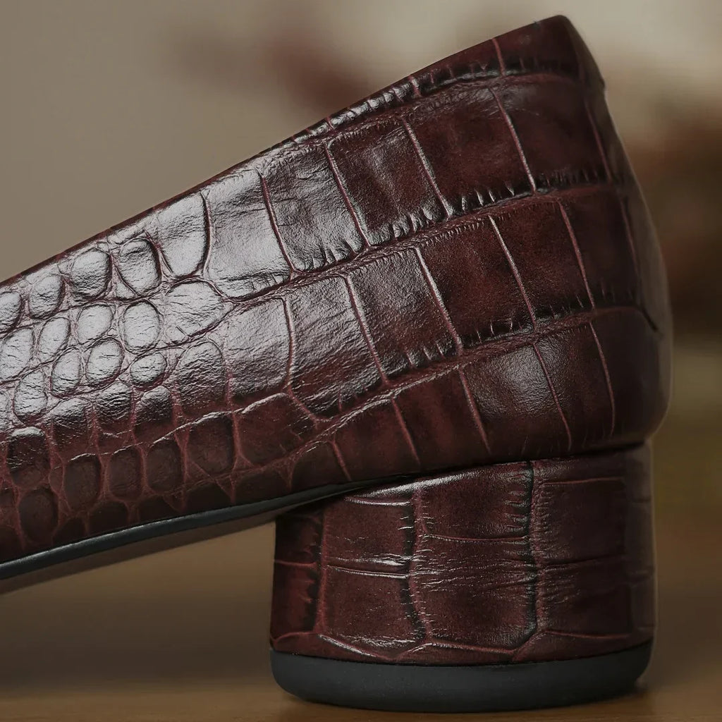 Opium | Croc Leather Flats
