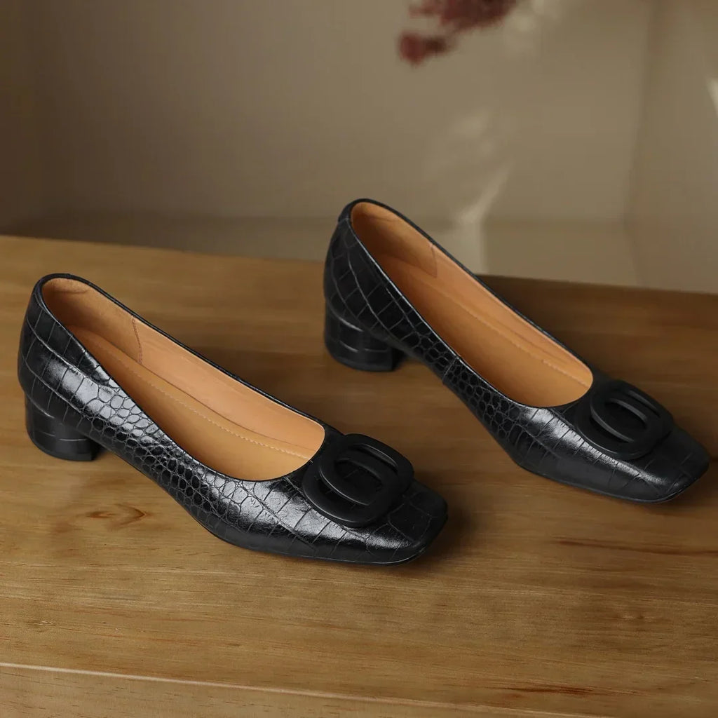 Opium | Croc Leather Flats
