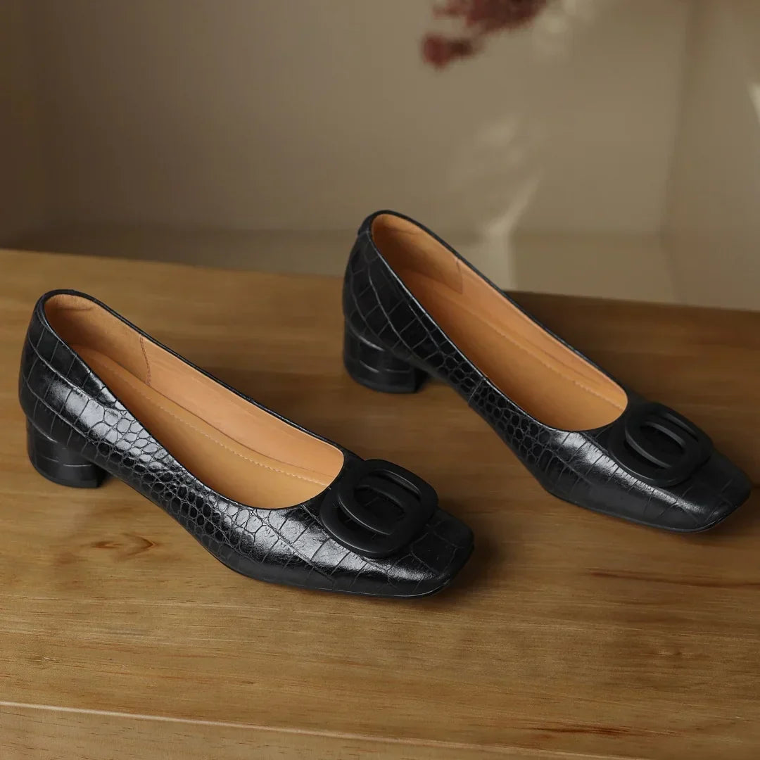 Opium | Croc Leather Flats