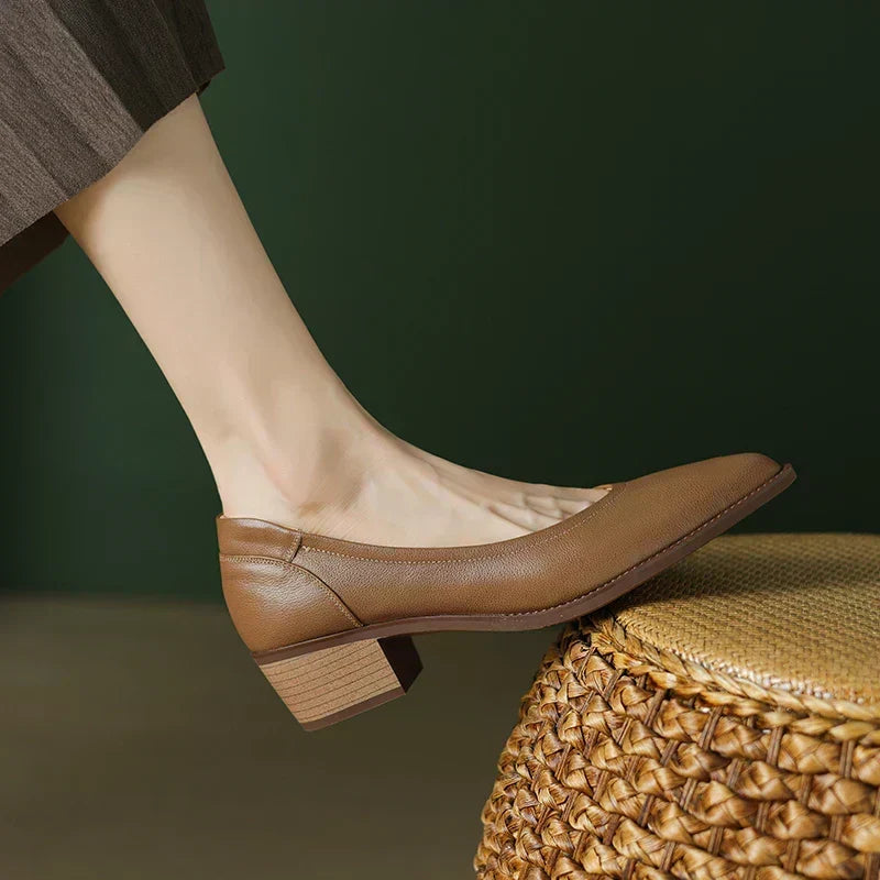 Heather | Mid Heeled Mary Janes