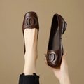 Pia | Opium Leather Flats