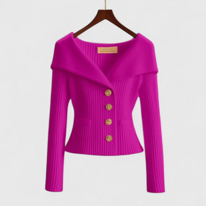 Darcy | Flattering Wide-Collar Cardigan