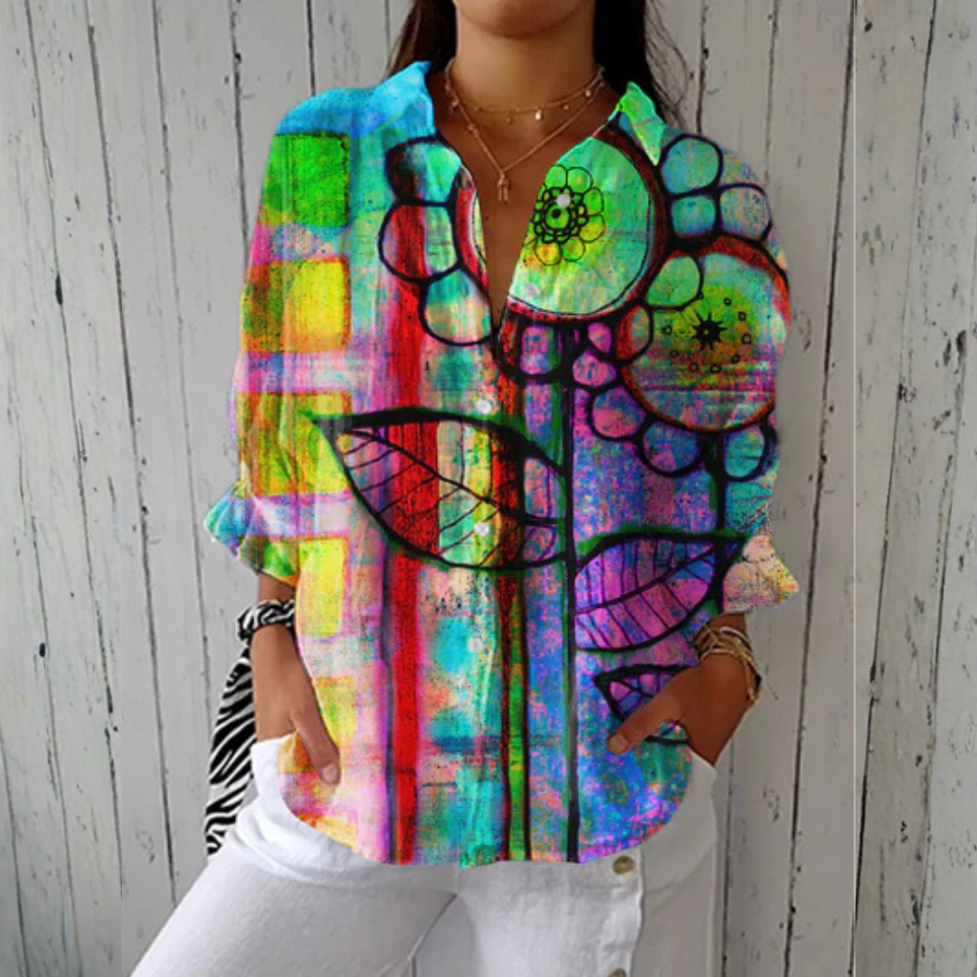 Bianca | Artistic Bloom Blouse