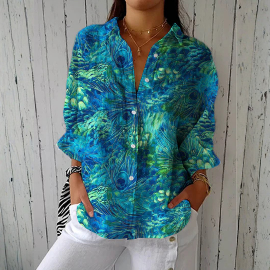 Diana | Peacock Grace Blouse