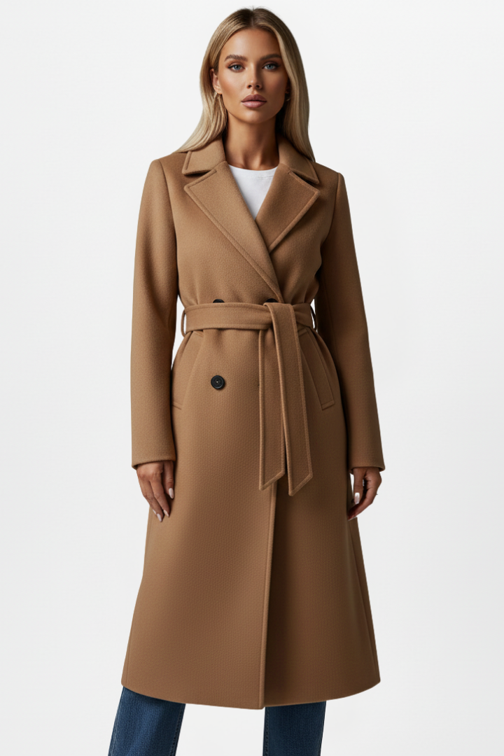 Charlise | Double Breasted Long Coat