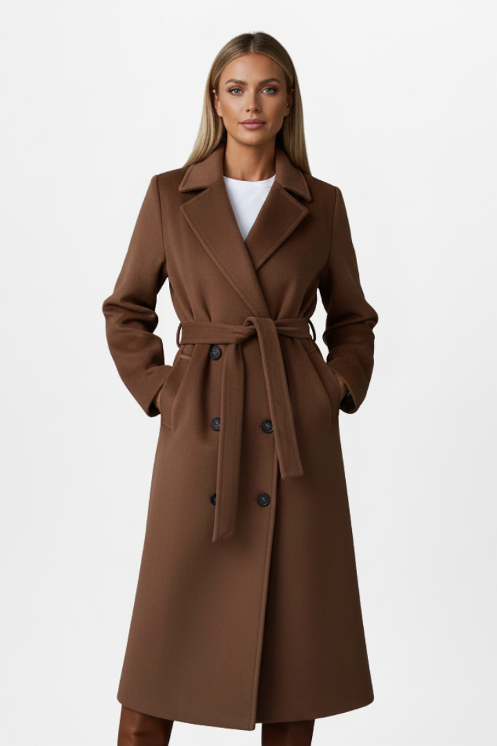 Charlise | Double Breasted Long Coat