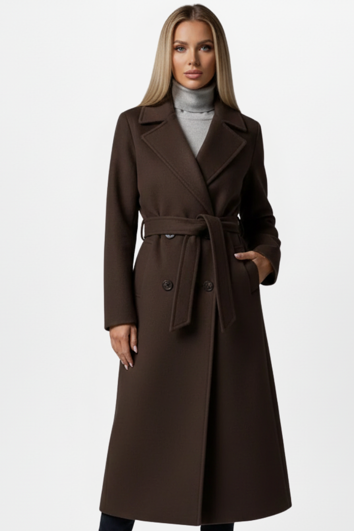 Charlise | Double Breasted Long Coat