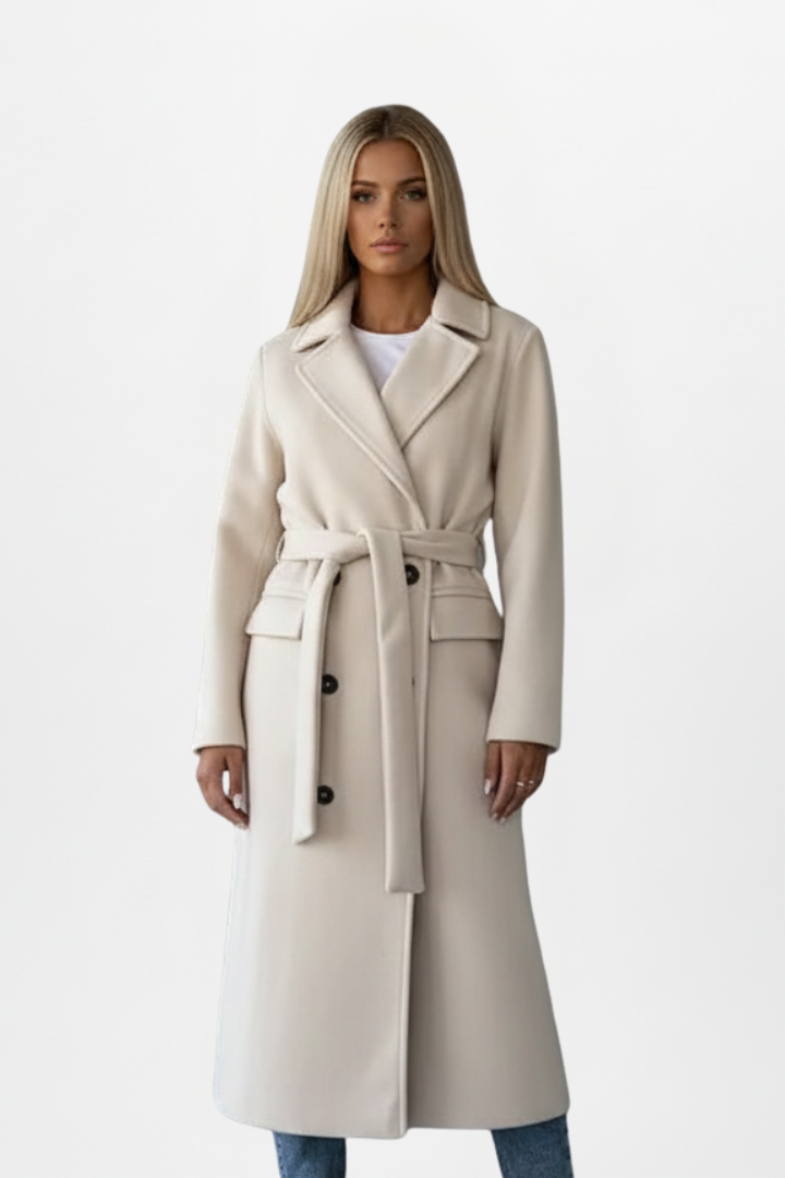 Charlise | Double Breasted Long Coat