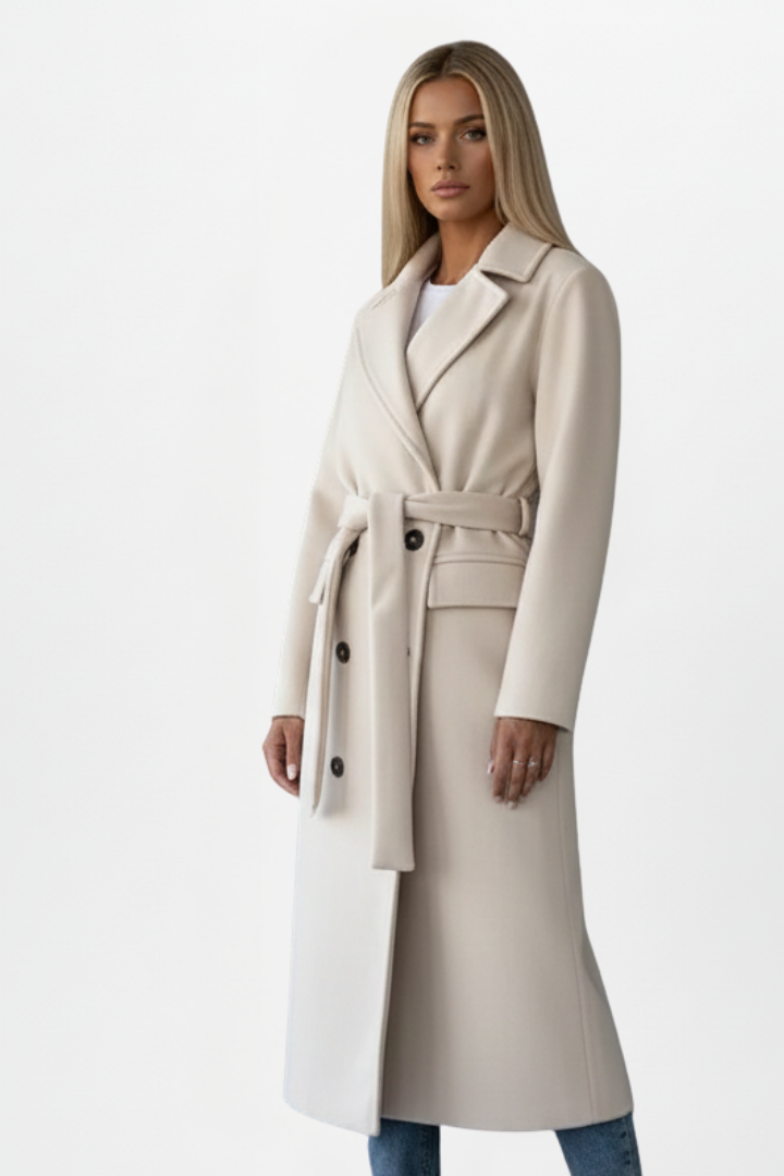 Charlise | Double Breasted Long Coat